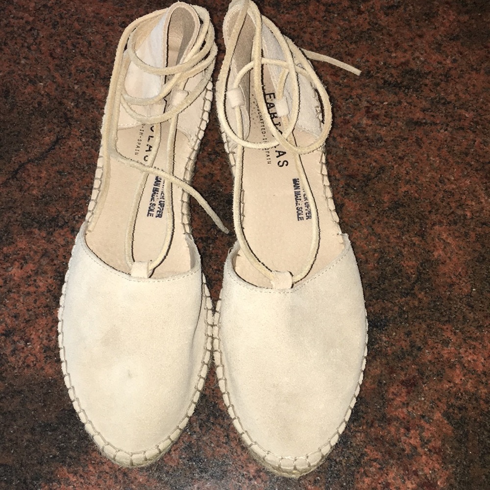 Tan suede espadrilles. Fabiolas. Size 38. 8. - Picture 2 of 5